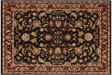 handmade Traditional Kafkaz Chobi Ziegler Black Red Hand Knotted RECTANGLE 100% WOOL area rug 9 x 11
